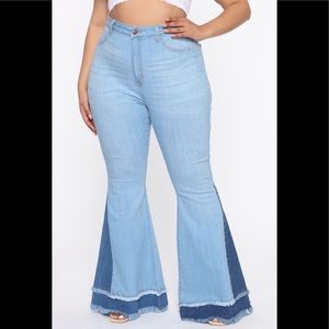 Women’s plus size bell jeans